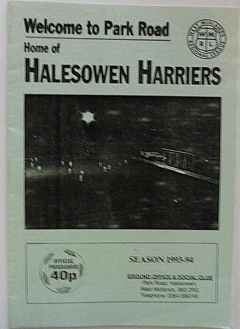 HALESOWEN HARRIERS V Pelsall Villa 23/10/1993 West Midlands League