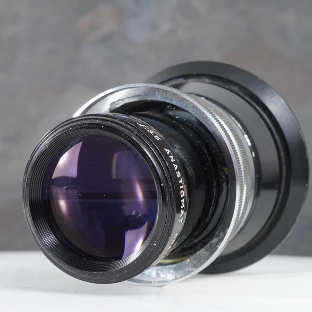 OBJECTIF APPAREIL PHOTO ANCIEN BENOIST BERTHIOT F=210 F/4.5 ANASTIGMAT Numero 2