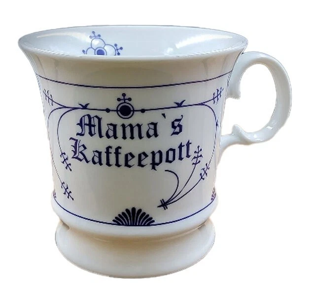 Wilhahn Herrenbecher “Ebbe & Flut” – Porzellantasse Indisch Blau, Ca. 0,3 L, Maritimes Design, Früher Ocean Line