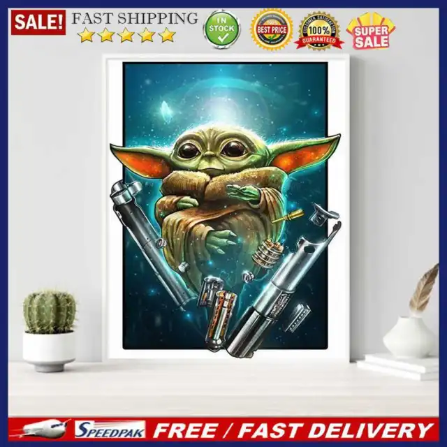Star Wars Baby Yoda Full Round Drill 5d Diamond Painting 35*45cm The  Mandalorian