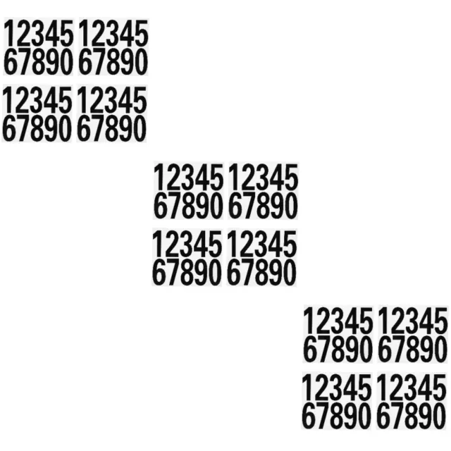 12 Sets House Number Decal Reflective Stickers Numbers 0- 9 Door The Sign