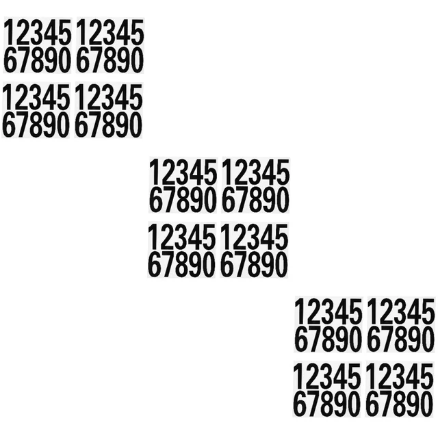 12 Sets House Number Decal Reflective Stickers Numbers 0- 9 Door The Sign