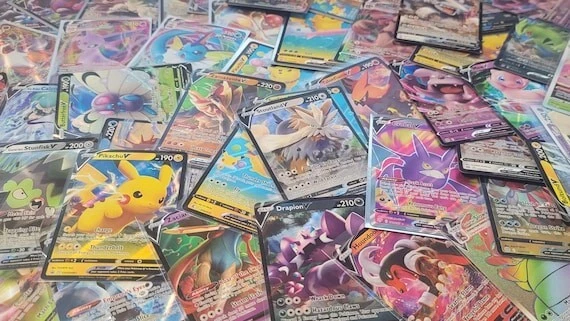 Pokemon Karten Deutsch Sammlung 100 Stück / Seltene V oder EX Karte / 10x Holo