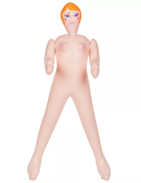 Aufblasbare Gummipuppe Frau JGA Scherzartikel beige 150cm - Cod.48958