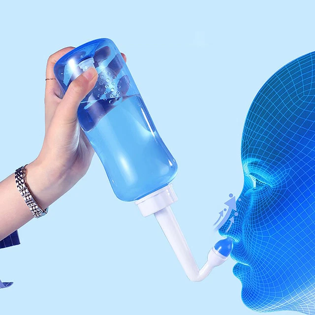 Adults Children Nasal Wash Cleaner Nose Protector Cleans Moistens Neti Pot 300ml