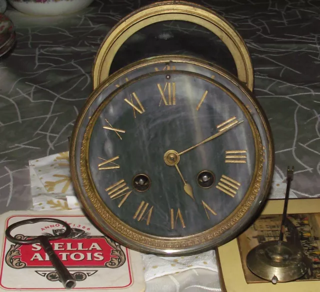 Mécanisme Horloge Comtoise Cadran émail Bleuets – Pièce Restauration