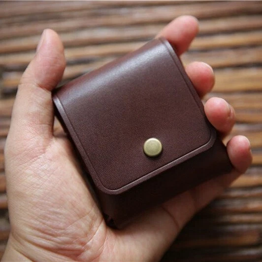Porte-monnaie en noyer à miroir vintage des années 1950