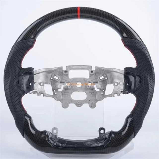 CARBON FIBER BLACK Leather Steering Wheel for 2023 ford Ranger Raptor ...