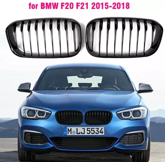2x Grilles de Calandre M Performance BMW Série 1 F20 F21 Noir (15-19)