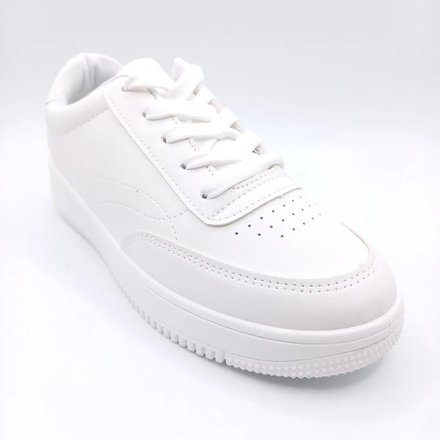 Baskets Tennis Chaussures Sneakers Femme - 37 38 39 et 41 - Blanche Compensées