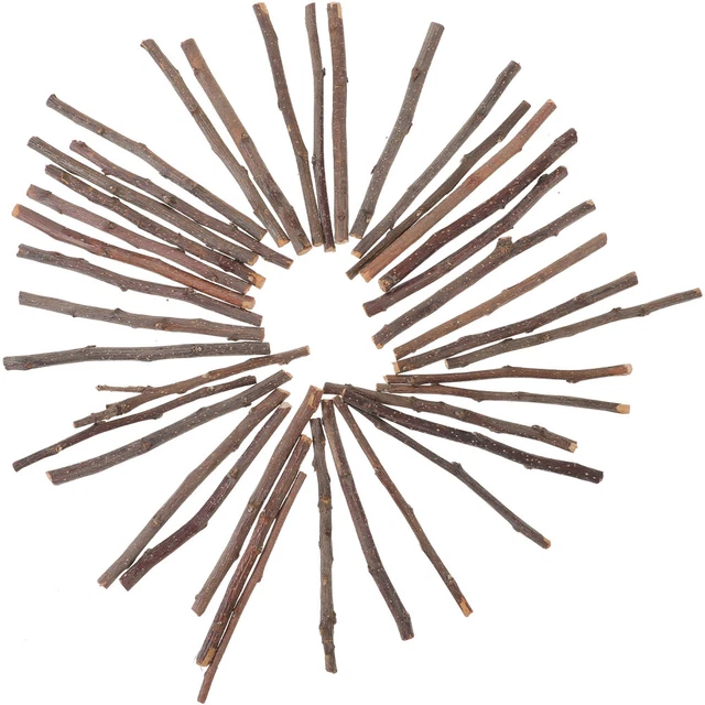40 un. palos de madera natural palos artesanales hágalo usted mismo palos de madera palos decorativos hágalo usted mismo madera