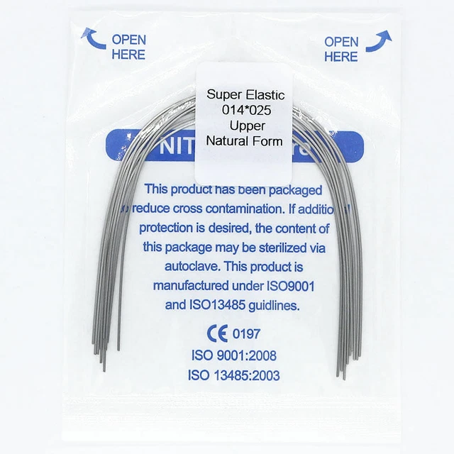 50 Paquets De Fil Orthodontique En Acier Inoxydable Taille 10 - Forme Ovoïde - Neuf