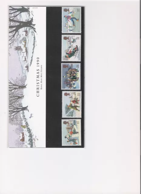 1990 Royal Mail Presentation Pack Christmas Winter Scenes Mint Decimal Stamps