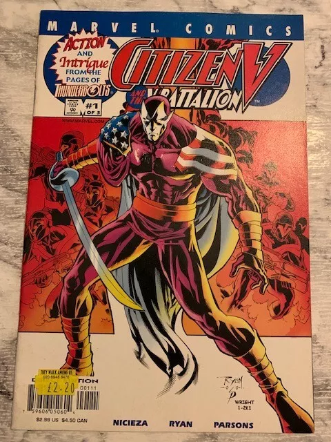 Citizen V and the V-Battalion 1 -  1st Print Marvel 2001 Hot Rare series VF