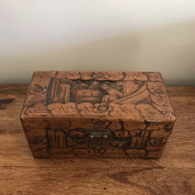 Vintage wooden box / chest - possibly camphor wood