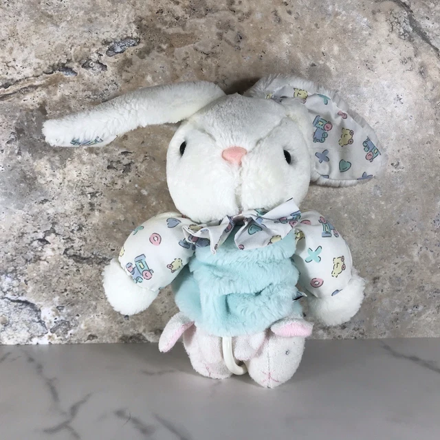 Vintage Mcdonalds Mcbaby Bunny Rabbit Crib Musical Pull Plush Stuffed Animal