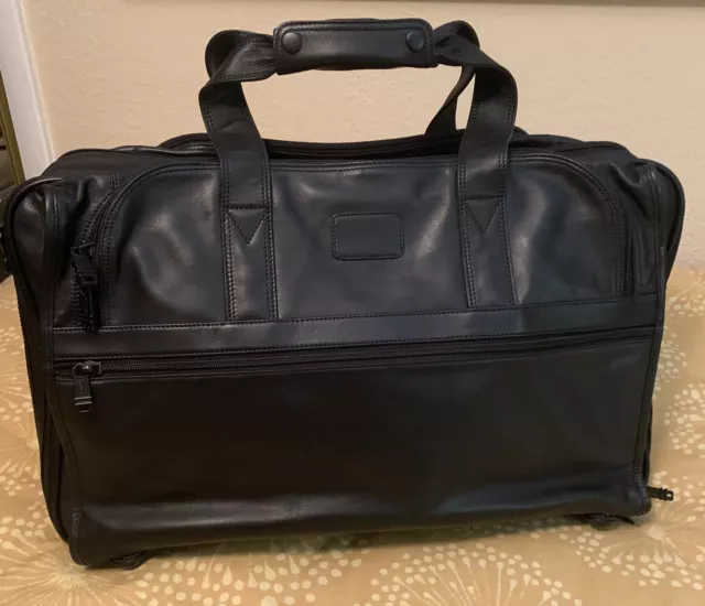 Napa Leather Overnight Bag /Gym Bag/Weekender/ Expandable/ Unisex