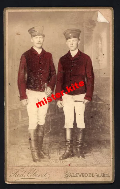 CDV-Vintage Photo Portrait-militär-soldaten-reiter-Rud.Oberst-Salzwendel