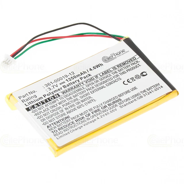 3.7V Battery Li-Polymer for Garmin Edge 605 705 - Replaced 361-00019-12 - 1250mAh