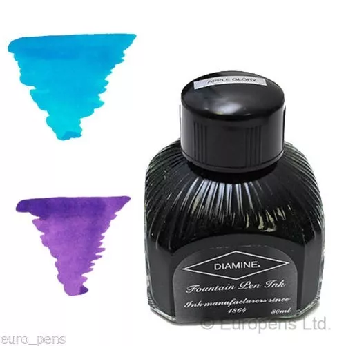 Diamine mis en bouteille encre (80ml) pour stylos-plumes - BLEUS / violets