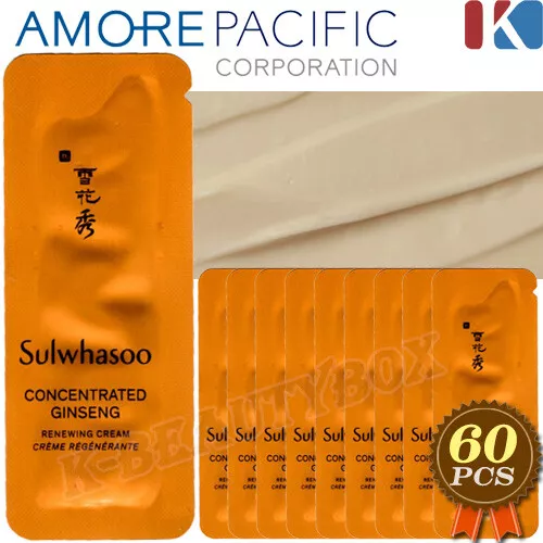 Sulwhasoo Concentrated Ginseng Renewing Cream 1ml x 60pcs (60ml) Korean Cosmetic
