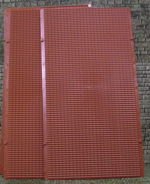 AUHAGEN 1/87 scale ~ 'ROOF TILES' ~ HO plastic sheet #52425