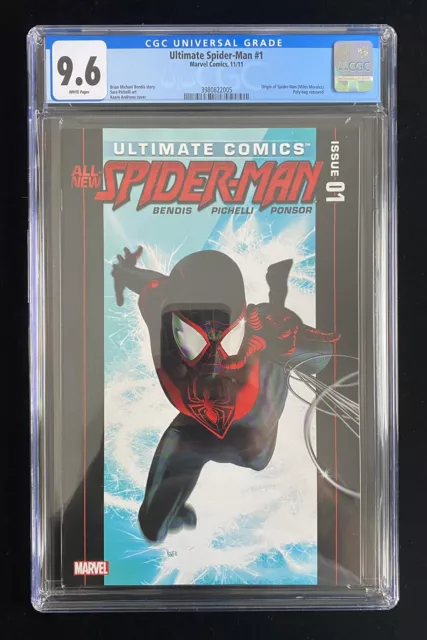 Ultimate Spider-Man #1 CGC 9.6 (2011) Origin 2nd App Miles Morales White Pages