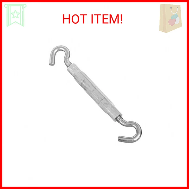 National Hardware N222-026 2174 Hook/Hook Turnbuckles in Zinc, 3/8" x 10-1/2"