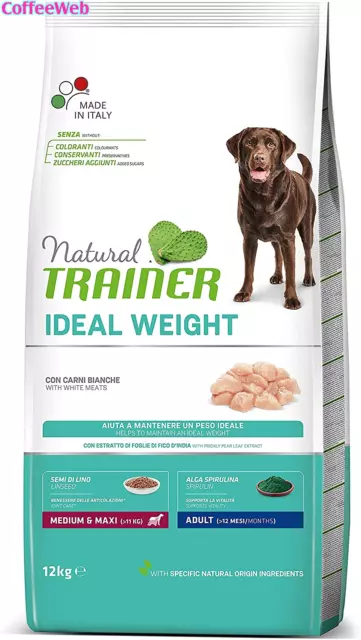 Natural  Ideal Weight - Cibo Secco per Cani Adulti Di Taglia Media E Grande, Con