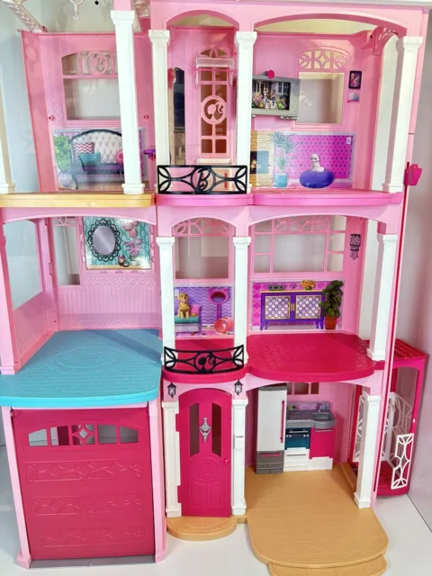 Barbie 3 Story Dream House 2015 Mattel #CJR47 Pink Townhouse Working Elevator