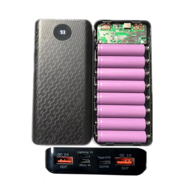 Welding-Free DIY PD Power Bank Case 18650 Battery Fast Charger Box No Batteries