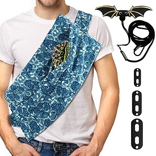 Lizards Sling Carrier, Adjustable Reptile Carrier Bearded Dragon Leash