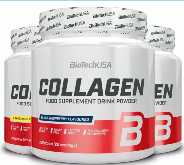 Biotech Usa Collagen 300G Joints Skin Nails Hair Support Hyaluronic Acid