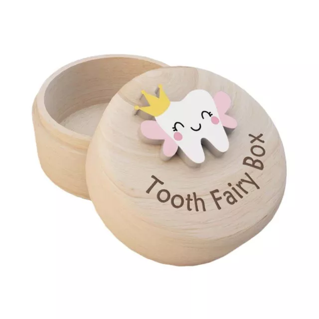 Primary Teeth Wood Baby Tooth Box Deciduous Tooth Case  Children