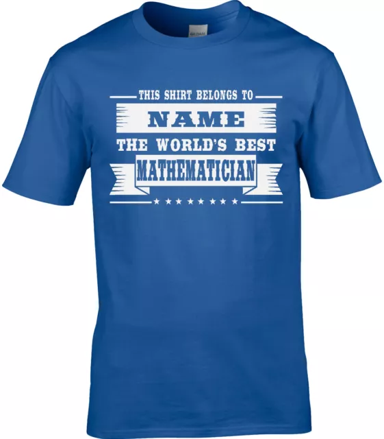 Mathematiker Herren personalisiertes T-Shirt Geschenk Mathematik Mathematik Naturwissenschaften Fach 2