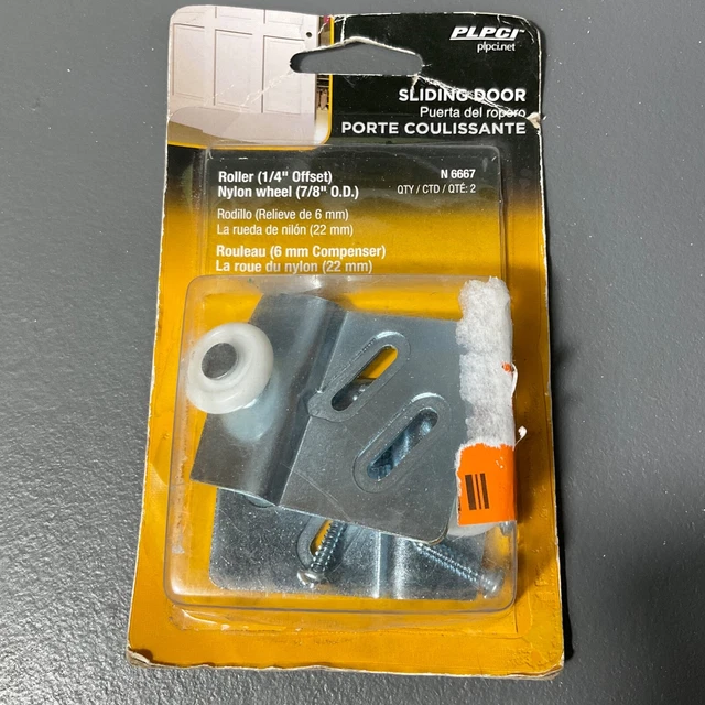 Prime Line By-pass Closet Door Top-Hung Front Rollers and Brackets 2 PACK N 6667