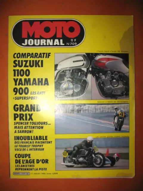MOTO journal N° 709 du 11/07/1985- Suzuki 1100 contre Yamaha 900. Grand Prix