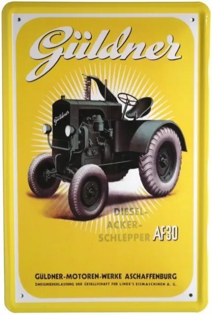 Blechschild 20x30 Güldner AF 30 Traktor Werbung Werkstatt Plakat Schlepper