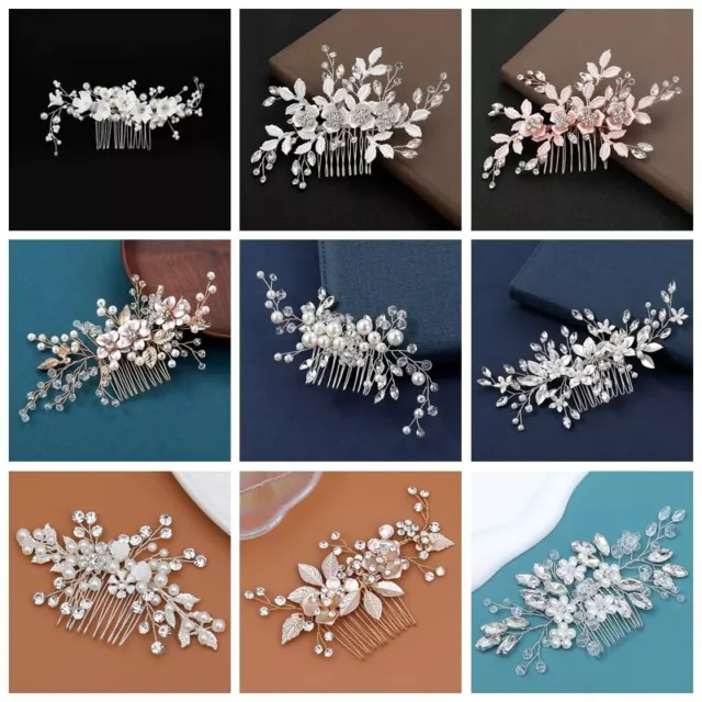 Retro Style Leaf Flower Design Hair Comb Bridal Headwear Wedding Hair Accessory