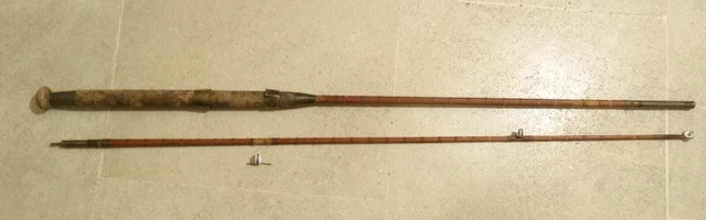 Canne à Pêche Ancienne Bambou Refendu Japon – 220 Cm, 4-8 Gr, Avec Housse
