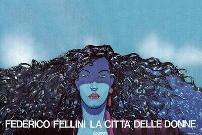 Poster Manifesto Locandina Pubblicitaria Cinema Vintage Film Federico Fellini