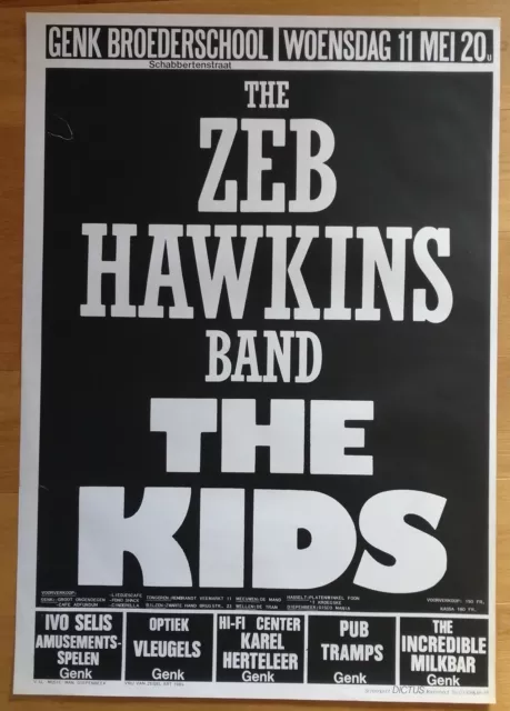 THE KIDS belgian kbd punk original silkscreen concert poster