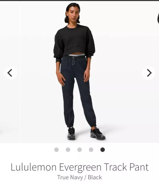 LULULEMON WOMEN'S EVERGREEN Track Pant Size 8 Color True Navy/ Black £65.90  - PicClick UK