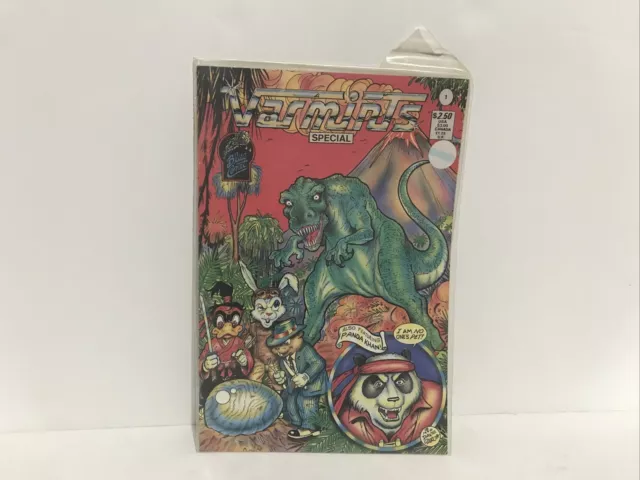 Varmints Special #1 1987 Blue Comet Panda Khan Cover - Usagi Yojimbo Back