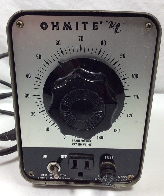 OHMITE Variable Transformer  Model VT 10F