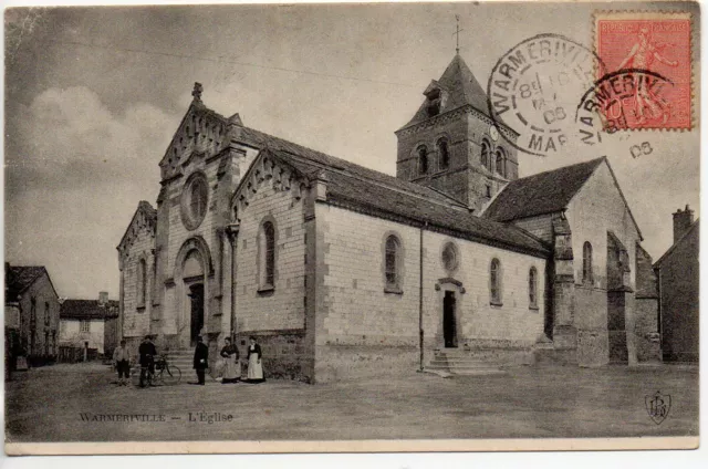 WARMERIVILLE - Marne - CPA 51 - l'église