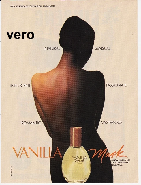 Coty VANILLA MUSK print ad art 1994 parfum cologne fragrance advert clipping vtg