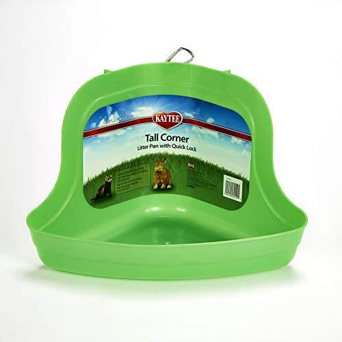 Kaytee Tall Corner Litter Pan With Quick Lock Assorted 13.5 Inches x 8 Inches...