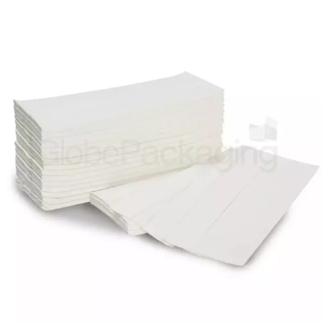 320 x WHITE 2 PLY C-FOLD PAPER HAND TOWELS MULTI FOLD