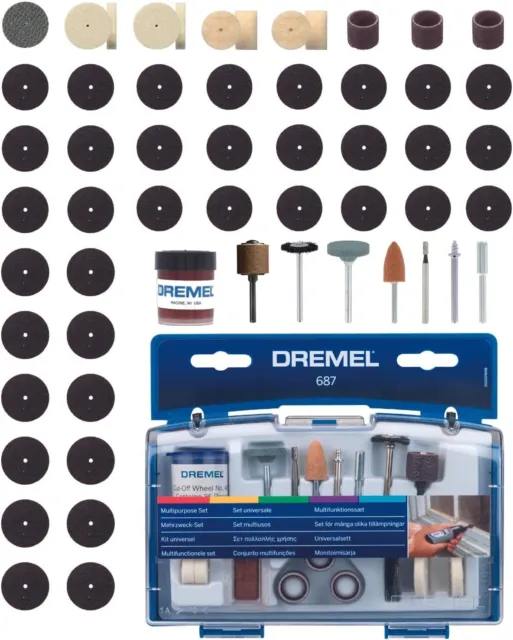 Dremel 687 Multipurpose Set, Accessory Kit with 52 Rotary Tool 1 - Pack
